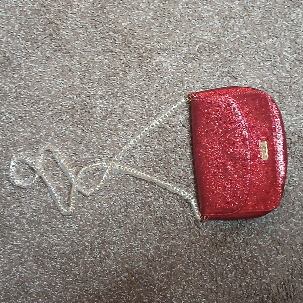 Jimmy choo perfumes  red sparkling mini crossbody bag